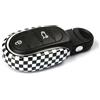 Generic Custodie per chiavi auto Coprichiavi Portachiavi compatibile con Mini Cooper dopo 2014 terza generazione F Series F54 F55 F56 F57 F60 PJ01 (Custodia per chiavi Tipo A, A scacchi)
