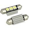 CARALL 24V Lampada Led Siluro Canbus T11 C5W 36mm 3 SMD 5050 Colore Verde Per Camion Bus Barca Con Dissipatore Alluminio