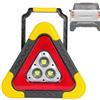 Generico Luci triangolari a LED, triangoli di emergenza per veicoli,Triangoli di emergenza per auto solari | Lampada a LED con 4 modalità, luce da lavoro a LED con triangolo di sicurezza per la riparazione di