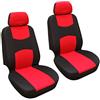 TomTom GODGETS Copri-sedili Auto Universale Set Completo/Set Copri-Sedile Universali per Anteriori e Posteriori/Accessori Auto Interno,Nero Rosso,2 * Seater Anteriore