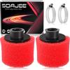 SOAJEE 2 filtri dell'aria da 32 mm per motori GY6 da 50 cc - 90 cc, 110 cc, 125 cc, 150 cc, per moto, ATV, quad, scooter, Go Kart, mini moto, pit racing, super bike, Kawasaki, Suzuki, Yamaha, 30 mm