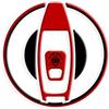 AZgraphishop PROTEZIONE TAPPO BENZINA IN RESINA 3D COMPATIBILE CON DUCATI SCRAMBLER GP-545(M) (Red)