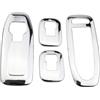 CQRBNE Auto Accessori Interni Per Peugeot 2008 208 2014-2019 ABS Finestra Ascensore Interruttore Pulsante Decorazione Adesivo Accessori Finestre Sollevatore Pannello Copertura Trim Interni Auto(Argento)