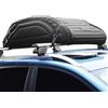 SOARS Box Tetto Auto 400L, 113,5 X 63,5 X 36,5 CM, Portapacchi Auto Tetto Impermeabile con Cinghie di Trasporto & Borsa di Trasporto, per Auto, Furgoni, SUV (Nero)