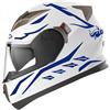 Decalart Kit 19 Adesivi Casco elmetto moto universali valigia pc - Toro corna bull strisce fasce stickers strips decalcomanie stickers casco Cod.L120 (049 Blu Royal)