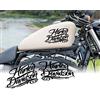 worldcustomchopper 2 Adesivi Stickers Worldcustom compatibili con Harley Davidson da serbatoio (ARANCIO)