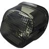 Custom Chrome Lente Laydown FANALE Posteriore RETROVISORE Fumè Smoke tinteggiato per Compatibile con HARLEY Softail Touring Dyna Sportster 04-17
