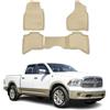 OMAC Tappetini in Gomma Tappetini Compatibili con Dodge RAM 1500 2500 3500 2012-2018 Quad Cab Beige