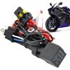 Esncddym Cablaggio faro moto, filo luce H4 moto, Kit cablaggio moto faro LED H4, Circuito di cablaggio plug and sicuro per ciclismo protettivo per pendolarismo