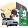 Ricambi Auto SMC Kit Tagliando 4 Filtri + 4 Litri Olio Motore Castrol Magnatec 5W30 A5 per Ford Focus II 1.6 TDCi 90 CV: Filtro Aria, Filtro Olio, Filtro Carburante, Filtro Abitacolo al Carbone Attivo
