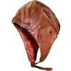 AMAS The Best AM.1920 CUFFIA VINTAGE IN VERA PELLE AVIATORE MOTO EPOCA (marrone, L/XL)