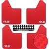 XUKEY 4 Parafanghi Universali Rossi per Pick-Up, SUV, Furgoni, Camion - Anteriori e Posteriori con Hardware