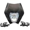LOTFI Moto HA CONDOTTO il Faro Del Faro Accessori Fit for KTM EXC SX XC XCW 125 150 250 300 350 450 530 Motocross supermoto Fari (Size : B Black)
