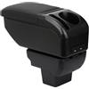 ZENVI Compatible with Volkswagen VW Polo Braccioli 2020-2024 | Stile Nero,Braccioli,Console Centrale Organizer Immagazzinaggio Scatola,Utilizzabile Per Autisti Supporto Gomito