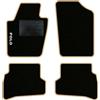 QUEMAR Tappetini Auto compatibili con Polo V 2009-2017 (6R - 6C) / Kit Tappeti Moquette e Gomma su Misura (Set 2 Anteriori + 2 Posteriori) / Ricami e Colori Personalizzati (1 Ricamo, Bordo Beige)