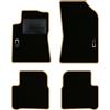 QUEMAR Tappetini Auto per Citroen C3 III, Bordo Beige, 2 Ricami | 2016-2024 / Kit Tappeti Moquette e Gomma su Misura / Set 2 Anteriori + 2 Posteriori / Ricami e Colori Personalizzati