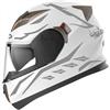 Decalart Kit 19 Adesivi Casco elmetto moto universali valigia pc - Toro corna bull strisce fasce stickers strips decalcomanie stickers casco Cod.L120 (074 Grigio)