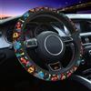 Mexpekil Coprivolante universale per auto con graffiti e chitarra, antiscivolo, accessorio decorativo adatto alla maggior parte delle auto (38 cm), confezione da 1