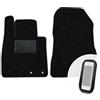 MOTO-MOLTICO Tappetini auto anteriori in velluto nero, set di 2 pezzi tappetini per auto adatti per Nissan Note II 2012-2016