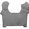 F-CORE Tappeto centrale (per il tunnel) camion compatibile per IVECO STRALIS S-WAY 03.19-12.23 AUTOMAT GRIGIO