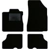 QUEMAR Tappetini Auto per Dacia Sandero, Bordo Nero, 0 Ricami | anche Stepway / 2008-2012 / Kit Tappeti Moquette e Gomma su Misura / Set 2 Anteriori +2 Post./ Ricami e Colori Personalizzati