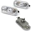 EASYSHOP24H Set 2 Fanale Fanalino Freccia Laterale Sinistro Destro Compatibile Per Golf 4 Polo Fox Caddy Lupo Arosa Indicatore di Direzione Crystal Trasparente