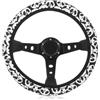 PENIKOKO Coprivolante Panda in Fibra Sintetica, per Auto, Installazione Rapida | Motivo Panda Nero e Bianco, Adatto a Volanti Standard, Stile Carino e Moda per Guida Quotidiana