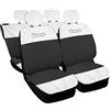 Rebeca Shop COPRISEDILI PER AUTO COMPATIBILI CON 500 MADE IN ITALY SET IN VARI COLORI (Bianco/Grigio Scuro)