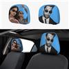 MYDYYO Copri Poggiatesta Personalizzati per Auto,2 Pezzi di Copri Poggiatesta Divertenti e Personalizzabili per Auto,Protezioni Elastiche per Poggiatesta Personalizzabili per la Maggior Parte Delle Auto