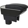 OYHCM Bracciolo centrale per Suzuki Swift 2005-2026,Portabicchieri | Per Suzuki Swift Bracciolo, Portabicchieri pieghevole, Doppio vano portaoggetti, Coperchio scorrevole, Pelle PU