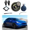 D'ANGELO 1988 Kit Ruotino di Scorta 18 compatibile con Tesla Model Y con Cric, Chiave, Guanti e Sacca 145/80R18