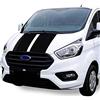 Auto-Dress AutoDress® - Set di strisce laterali per Ford Transit Custom, colore: nero opaco