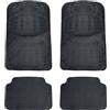 Auto Accessori Lupex AAL-TAG-03 Tappetini Per Auto Universali In Gomma | Tappeti 4pz | Anteriori e Posteriori | Nero | Accessorio Per Interni