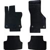 Auto Accessori Lupex - Set da 4 tappetini in gomma per auto compatibili per Golf 7, adatto a tutte le stagioni, nero, sagomati anteriori e posteriori