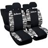 Auto Accessori Lupex Copri-sedili Auto Compatibili Idea | Made In Italy | Set Coprisedili Anteriori e Posteriori | Logo Ricamato | Airbag Compatibile | Interni (Nero/Mimetico Grigio)