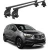 OMAC Barre Portatutto Trasversali in Acciaio per Opel Crossland/Crossland X 2017-2024 - Antifurto Incluso - Testato City Crash - DIN 75302:2019 - ISO/Pas 11154:2006 - Carico Massimo 50 kg Nero