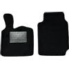 Generico Tappetini Auto per Smart ForTwo 450/451, Set 2 Pezzi in Moquette Nera, con Bordino Antiscivolo e Battitacco (qualità moquette standard 6 mm, bordino nero)