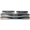 mabi automotive parts Per Fiat Doblo, Fiorino, Bravo, 500X, 500L, 500C Chrome & Carbon Battitacco Antigraffio S.Steel (500L)