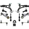 kW&HP BRA436KW KIT BRACCI SOSPENSIONE ANTERIORI COMPLETO DI GOMMINI TESTINE E TIRANTI STERZO 147 156 GT (12 PEZZI) MARCA kW&HP