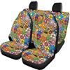 Belidome 4 pezzi colorati hippie fiore auto posteriore inferiore schienale panca copre, Taglia unica