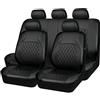 wxjcg 9 Pezzi Auto Set Coprisedili per Hyundai Tucson 2015-2019, Pelle PU Copri-Sedile Impermeabile Comfort Accessori Interno,A