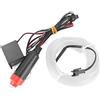 Akozon Striscia luminosa decorativa per auto, Akoozn Illuminazione per interni Accendisigari Auto LED EL Lampada a freddo Modifica parti 4 metri(bianca)