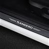 LNHJZ 4 Pezzi Fibra di Carbonio Battitacco per Auto Sticker, per Ren-Ault Dacia Sandero, Esterno Battitacco Protezione Plates Anti-Graffio Scuff Adesivi Decorativi Accessori,Black