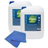 baytronic 20 l 2 X AGROLA AdBlue® con tubo di riempimento da 10 l + panno in microfibra blu - per auto diesel come BMW, VW e Audi