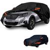 generico Telo copriauto esterni Compatibile con Peugeot 2008 2013-2026,antivento,antipioggia,antineve,antisole impermeabile,protezione per tutte le stagioni (black orange)