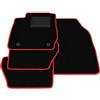 Generico Tappetini compatibili con Ford Fiesta Mk7 2008-2013, Bordo Rosso, Kit tappetini Auto Personalizzati, Set tappeti in Velluto, Tappeto Auto