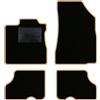 QUEMAR Tappetini Auto per Dacia Sandero, Bordo Beige, 0 Ricami | anche Stepway / 2012-2020 / Kit Tappeti Moquette e Gomma su Misura / Set 2 Anteriori +2 Post./ Ricami e Colori Personalizzati