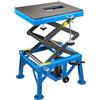 Stix Sollevatore Moto Idraulico SSM-02, 140 kg, 350-870 mm | Base stabile con ruote, apertura centrale e sistemi laterali per mantenere fermo il veicolo