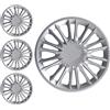 RYELDOM Copricerchi 15 Pollici per Lancia Ypsilon dal 2007, Set 4 Coppe Ruota in Nylon Flessibile Resistenti, Copricerchi Auto 15, Made in Italy