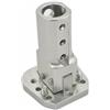 Generic Mozzo volante in alluminio angolato regolabile, foro da 20 mm per go-kart e kart racer (argento)